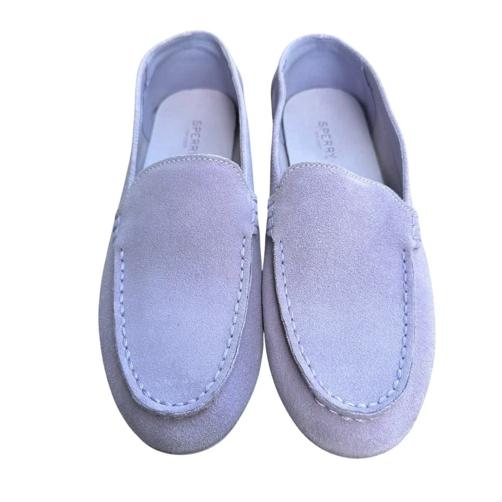 Sperry Top-Sider Womens Lavender Purple Leather Driving Loafers 9.5M